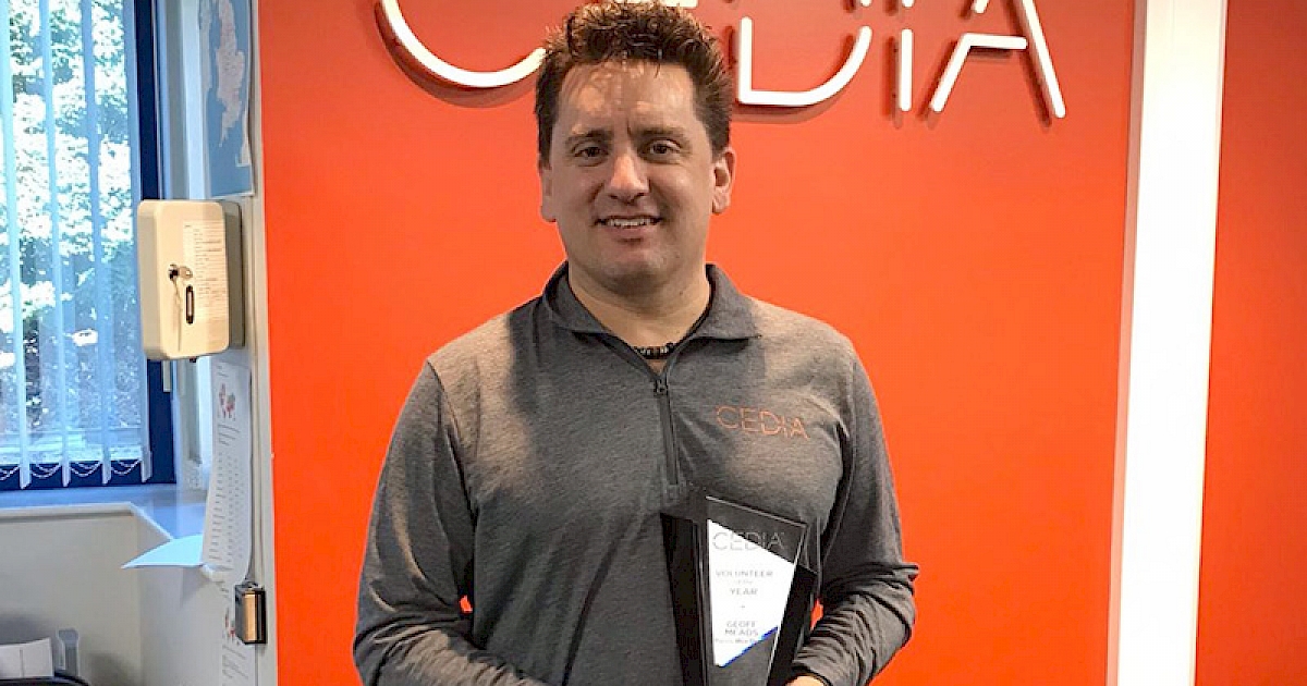 Presto Web Design Geoff Wins CEDIA Volunteer Of The Year 2019